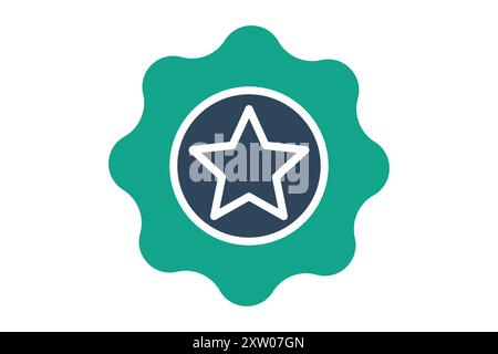 Badge icon. icon related to law and justice. solid icon style. law elements vector illustration Stock Vector