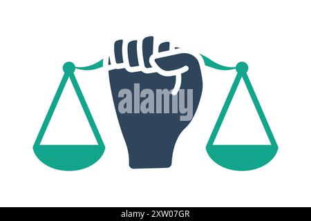 Civil right icon. icon related to law and justice. solid icon style. law elements vector illustration Stock Vector