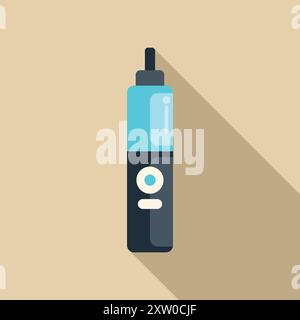 Electronic cigarette device presenting modern vaping technology with a sleek design and advanced features for a satisfying experience Stock Vector