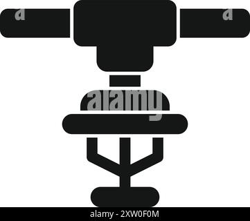 Fire sprinkler system glyph icon, protection and fire, fire detector ...