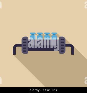 Water treatment system ensuring clean and safe drinking water by effectively removing impurities Stock Vector