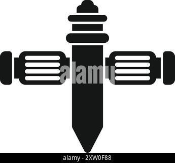 Space satellite is orbiting the earth, transmitting signals and data Stock Vector