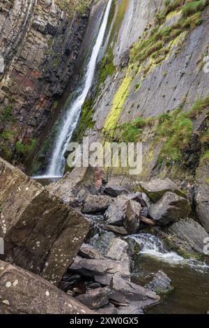 Spekes Mill Mouth waterfall on the Hartland Peninsular north west Devon west England UK Stock Photo