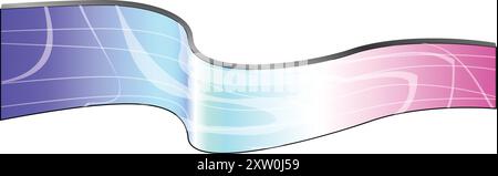 Flexible oled display showing abstract colorful background with modern design Stock Vector