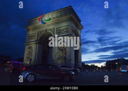 Arc de Triomphe during the Olympic Games of Paris 2024 Stock Photo