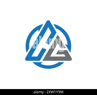 initial cg letter logo design vector, cg logo, cg icon, cg symbol, cg initial, cg letter, cg vector, gc logo, gc letter, gc icon, gc symbol, gc vector Stock Vector