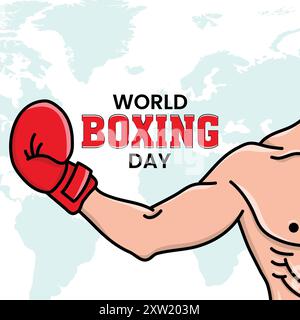 World Boxing Day Poster, Background Stock Vector