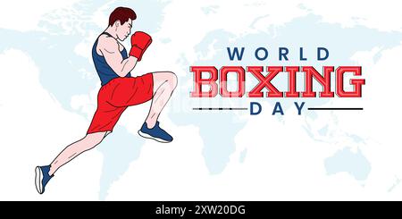 World Boxing Day Banner, Poster, Background Stock Vector
