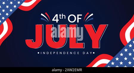 4th of July independence day Banner, Background, USA Stock Vector