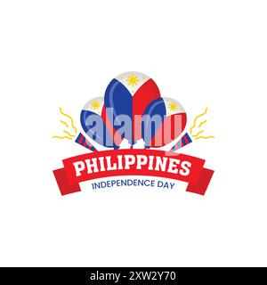 Philippines Independence Day Greeting Card, Vector Design Stock Vector