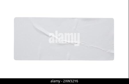 Blank paper sticker label texture isolated on white background Stock Photo