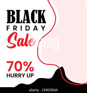 Black Friday Sale Social Media Post Vector Template Stock Vector