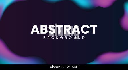 3d holographic waves abstract background, Fluid Stock Vector