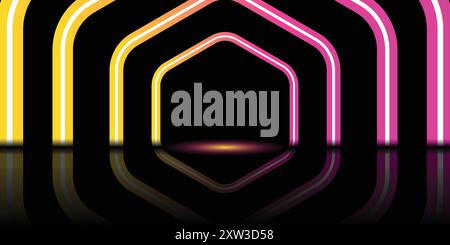 Neon Lights Abstract Background Stock Vector