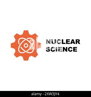 Atom Nuclear Science Sign Stock Vector
