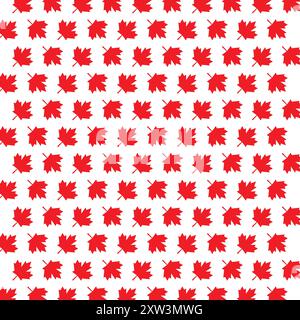 Maple Leaf Seamless Pattern, Canada Day Stock Vector