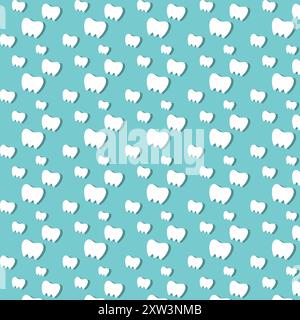 Teeth Seamless Pattern, Dental Care Stock Vector