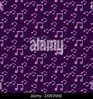 Music Note Seamless Pattern Stock Vector