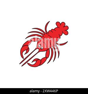 Lobster clipart Stock Vector