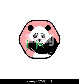 Playful Panda Logo symbol Stock Vector
