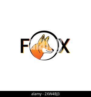 Fox Logo design Stock Vector