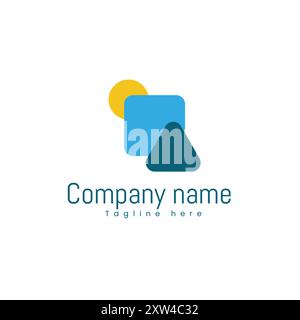 Creative Landscape Logo design Stock Vector