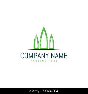 Eco-Friendly Leaf Logo Design - Green and Sustainable Business Branding Stock Vector