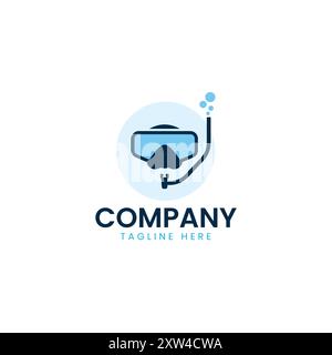 Scuba Diving Logo design Stock Vector
