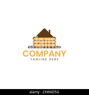 Creative Pancake House Logo design Stock Vector