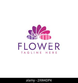 Floral Logo Design - Stylish Flower-Inspired Branding for Beauty and Wellness Stock Vector