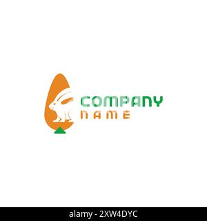Creative Rabbit Logo Design Template for Business Branding Stock Vector