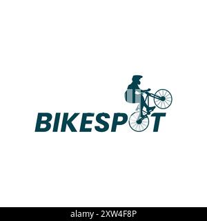 Bike Spot Logo design Stock Vector