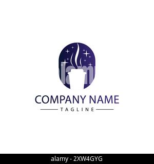 Magical Coffee Company Logo design Stock Vector