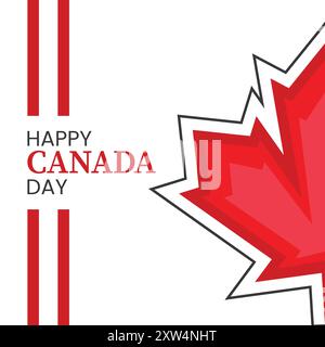Happy Canada Day Poster Stock Vector