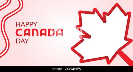 Happy Canada Day Banner Celebration Background Stock Vector