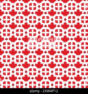 Maple Leaf Pattern, Canada Day, Independence day Stock Vector