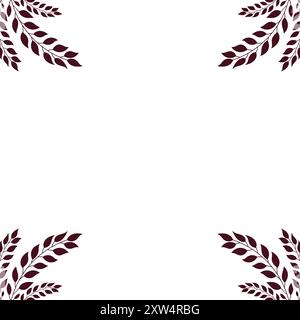 Beautiful Leaves Frame for greeting card Stock Vector