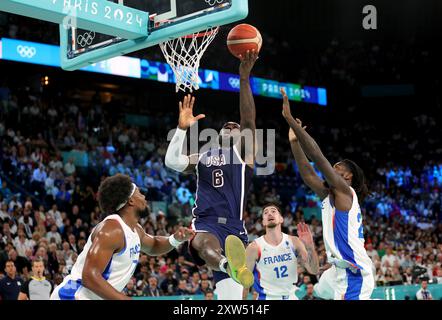 Paris, France, 6 August, 2024. Lebron James (6) of Team United States ...