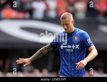 Ipswich, UK. 17th Aug, 2024. Ipswich Town's Luke Woolfenden during the Premier League match at Portman Road, Ipswich. Picture credit should read: David Klein/Sportimage Credit: Sportimage Ltd/Alamy Live News Stock Photo