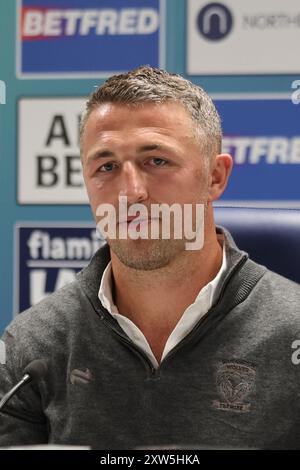 Sam Burgess Head Coach of Warrington Wolves arrives ahead of the ...