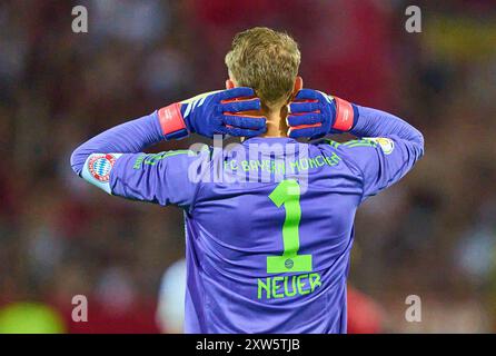 Ulm, Germany. 16th Aug, 2024. Manuel NEUER, goalkeeper FCB 1 in the match SSV ULM - FC BAYERN MUENCHEN 0-4 DFB-Pokal, German Football Cup, 1.round on Aug 16, 2024 in Ulm, Germany. Season 2024/2025 Photographer: ddp images/star-images - DFB REGULATIONS PROHIBIT ANY USE OF PHOTOGRAPHS as IMAGE SEQUENCES and/or QUASI-VIDEO - Credit: ddp media GmbH/Alamy Live News Stock Photo