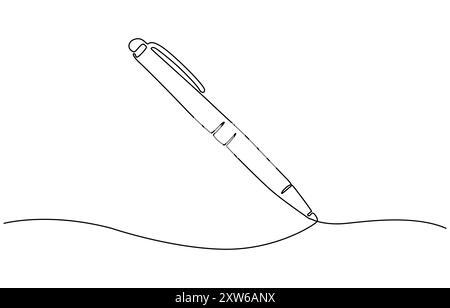 Book drawn with one continuous line vector art Stock Vector