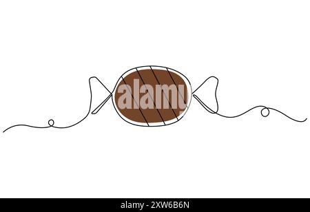 Continuous one-line drawing 4th of July Happy Independence Day single line draw vector graphic illustration Stock Vector