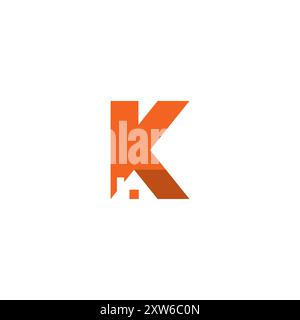 Letter K Home Logo Design. K Real Estate Logo Stock Vector