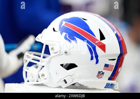 Pittsburgh, Pennsylvania, USA. 17th Aug, 2024. August 17, 2024: Buffalo Bills helmet during the Pittsburgh Steelers vs Buffalo Bills at Acrisure Stadium in Pittsburgh PA. Brook Ward/AMG (Credit Image: © AMG/AMG via ZUMA Press Wire) EDITORIAL USAGE ONLY! Not for Commercial USAGE! Stock Photo