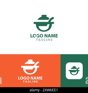 dipper jar logo design vector Stock Vector