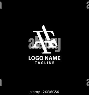 initial letter AF monogram logo design vector Stock Vector