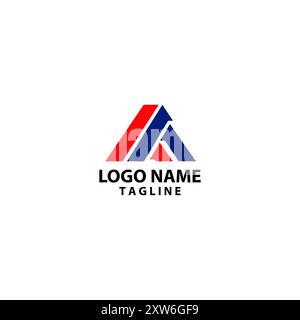 initial letter MA abstract modern logo design vector Stock Vector