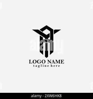 initial YA trendy logo design vector Stock Vector