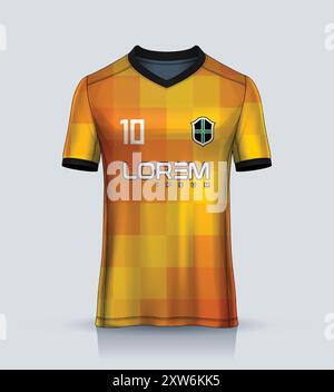 HighQuality Sports Apparel Vectors Customizable Athletic Jersey Textures Soccer jersey design for sublimation Stock Vector